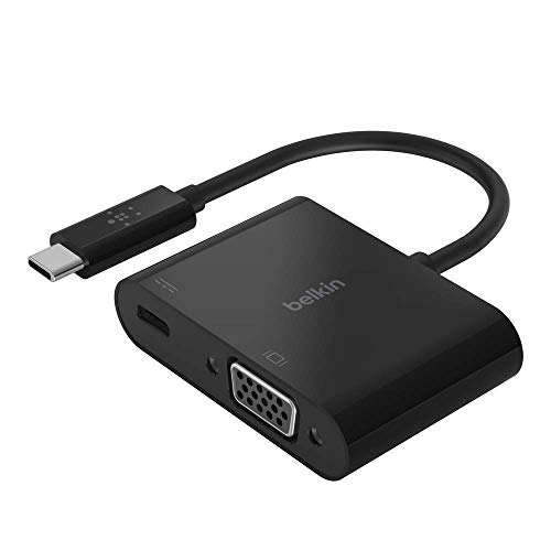 Belkin USB-C to VGA Adapter + Charge MacBook Pro VGA Adapter, Black Belkin USB-C to VGA Adapter + Charge MacBook Pro VGA Adapter, Black