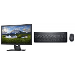 Dell 21.5-inch (54.6 cm) LED Backlit Computer Monitor - E2218HN (Black) with Dell Km117 Keyboard Combo