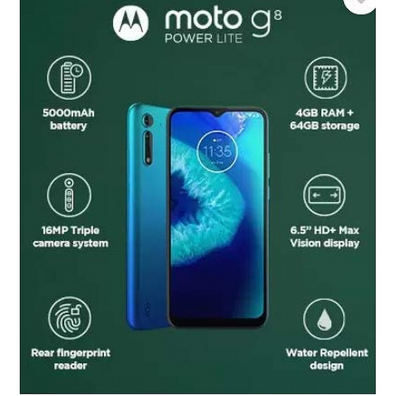 Moto G8 Power Lite (Arctic Blue, 32 GB) (3 GB RAM) refurbished