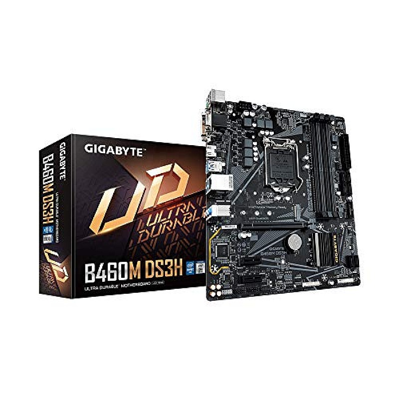 GIGABYTE B460M Gaming HD Motherboard with Gaming LAN, PCIe Gen3 x4 M.2, Anti-Sulfur Resistor, Smart Fan 5