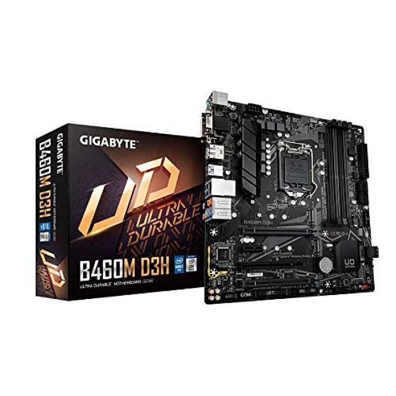 GIGABYTE B460M Gaming HD Motherboard with Gaming LAN, PCIe Gen3 x4 M.2, Anti-Sulfur Resistor, Smart Fan 5