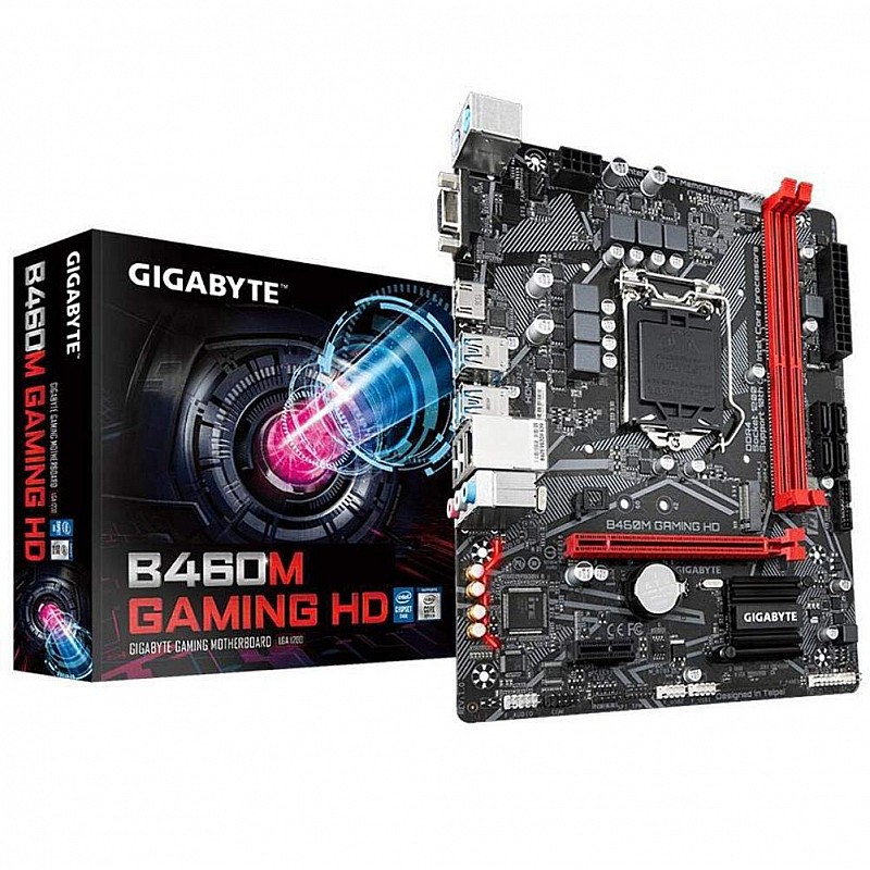 GIGABYTE B460M Gaming HD Motherboard with Gaming LAN, PCIe Gen3 x4 M.2, Anti-Sulfur Resistor, Smart Fan 5