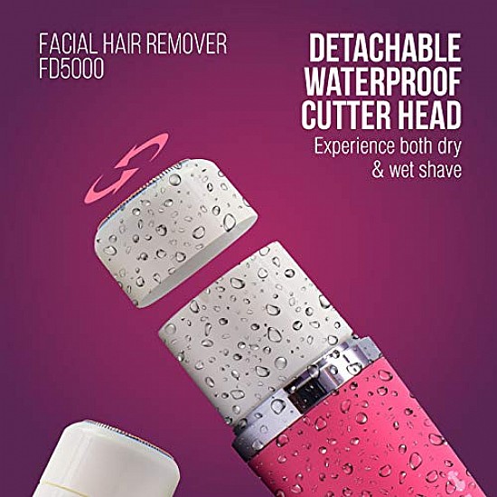 Havells Lady Facial Hair Remover FD5000 Hot Pink Blades for Clean and Smooth Touch for Upper Lips