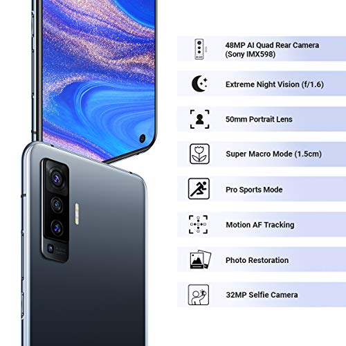 Vivo X50 (Glaze Black, 8GB RAM, 128GB Storage) Refurbished