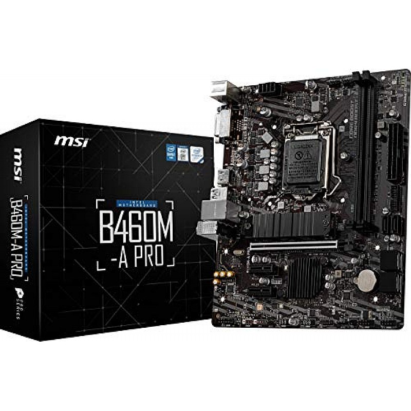 MSI B460M-A PRO Intel mATX Gaming Motherboard with 2 RAM Slots