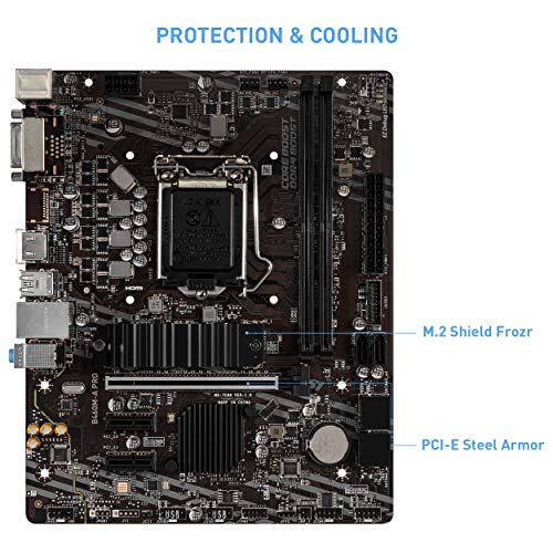 MSI B460M-A PRO Intel mATX Gaming Motherboard with 2 RAM Slots MSI B460M-A PRO Intel mATX Gaming Motherboard with 2 RAM Slots