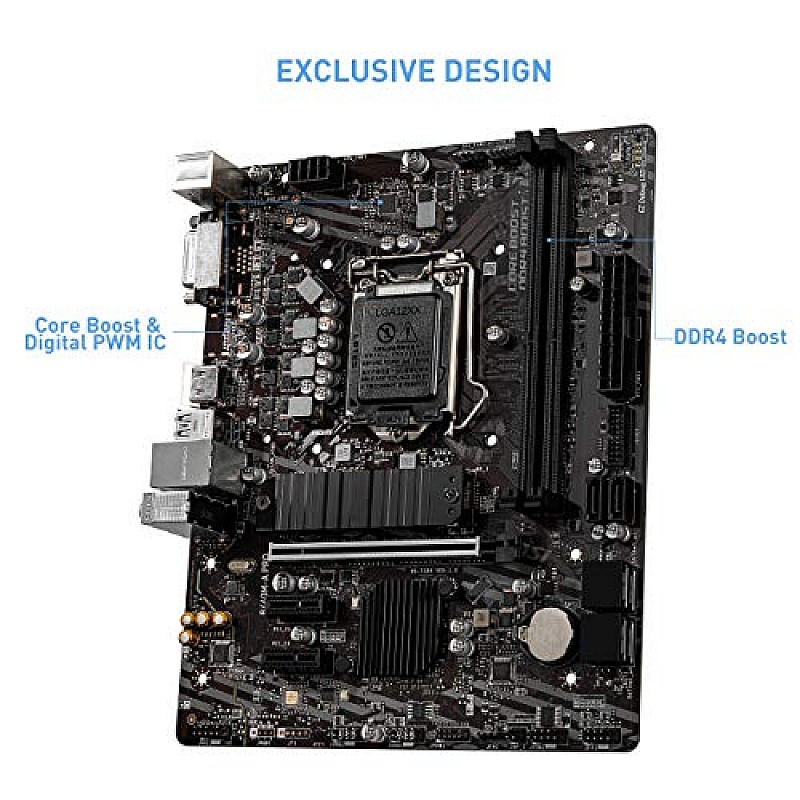 MSI B460M-A PRO Intel mATX Gaming Motherboard with 2 RAM Slots