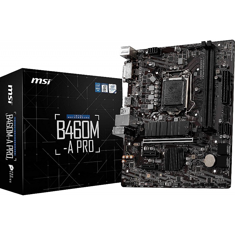 MSI B460M-A PRO Intel mATX Gaming Motherboard with 2 RAM Slots