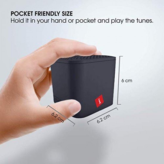 iBall Musi Cube X1 Wireless Ultra-Portable Bluetooth Speakers (Slate Black)
