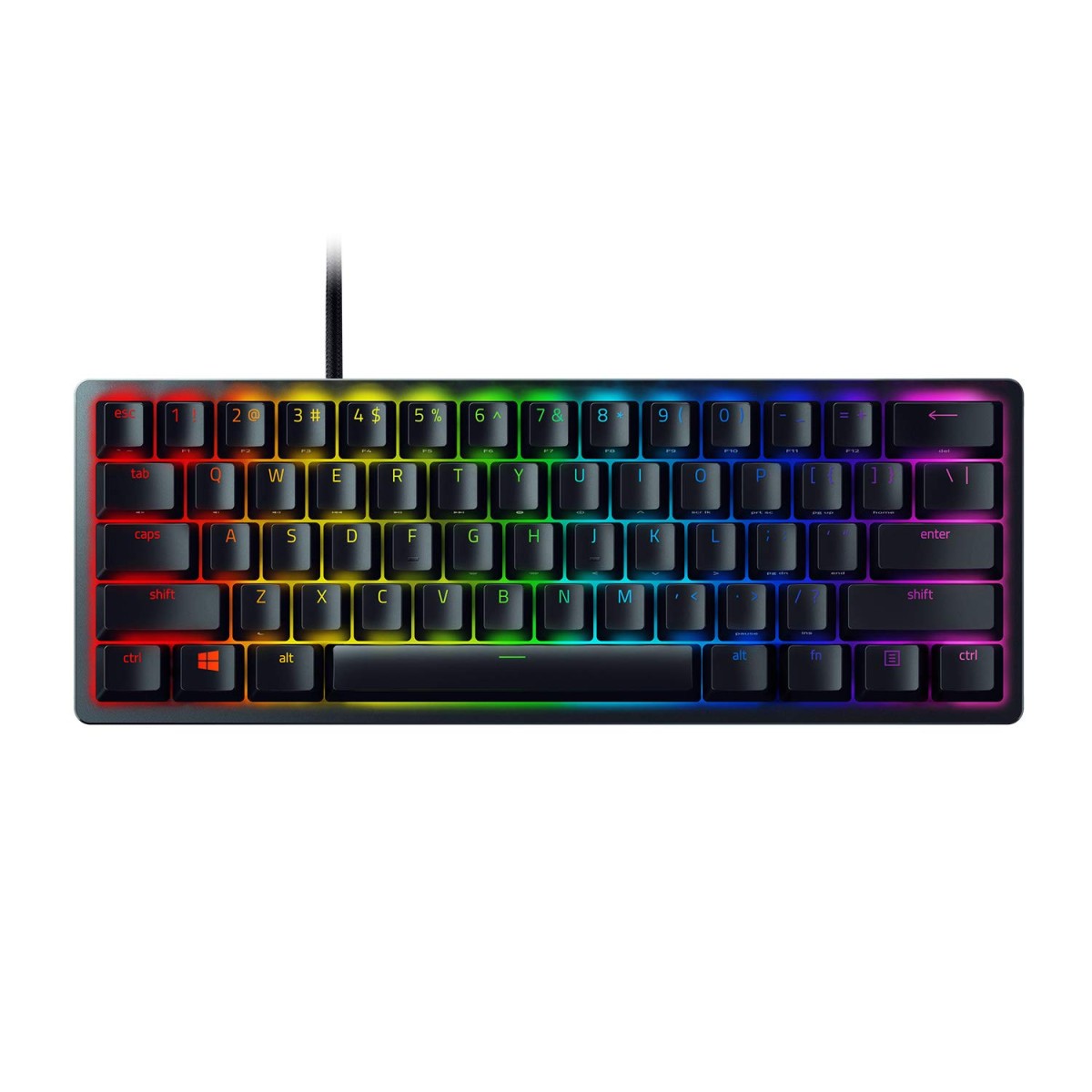Razer Huntsman Mini 60% Gaming Keyboard Fastest Keyboard Switches Ever Clicky Optical Switches Chroma Rgb Lighting Classic Black, Wired