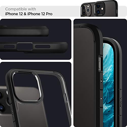 Spigen Ultra Hybrid Back Cover Case for iPhone 12 and iPhone 12 Pro (TPU + Poly Carbonate Matte Black) Spigen Ultra Hybrid Back Cover Case for iPhone 12 and iPhone 12 Pro (TPU + Poly Carbonate Matte Black)