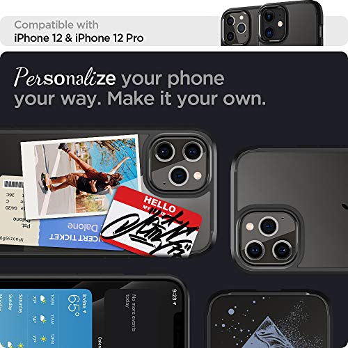 Spigen Ultra Hybrid Back Cover Case for iPhone 12 and iPhone 12 Pro (TPU + Poly Carbonate Matte Black) Spigen Ultra Hybrid Back Cover Case for iPhone 12 and iPhone 12 Pro (TPU + Poly Carbonate Matte Black)