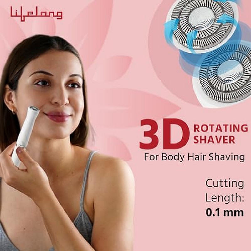 Lifelong Rechargeable Trimmer for Women 4 in 1 Women Trimmer for Women, 60 Minutes Runtime (LLPCW30 White