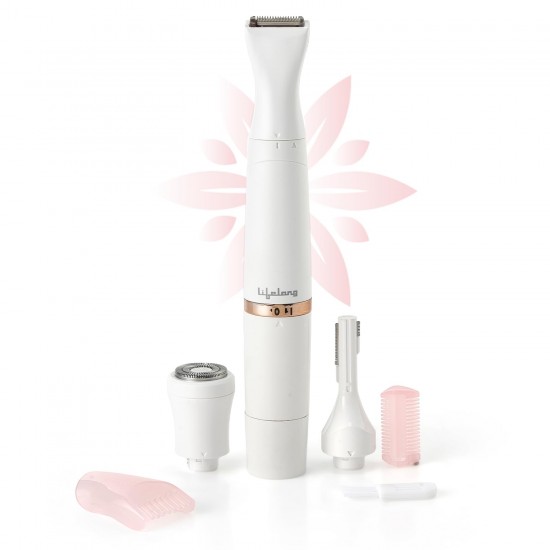 Lifelong Rechargeable Trimmer for Women 4 in 1 Women Trimmer for Women, 60 Minutes Runtime (LLPCW30 White