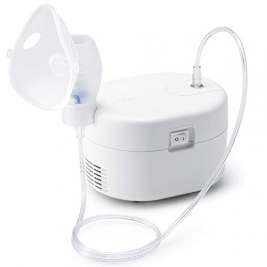 Omron Ultra Compact & Low Noise Compressor Nebulizer For Child & Adult, White