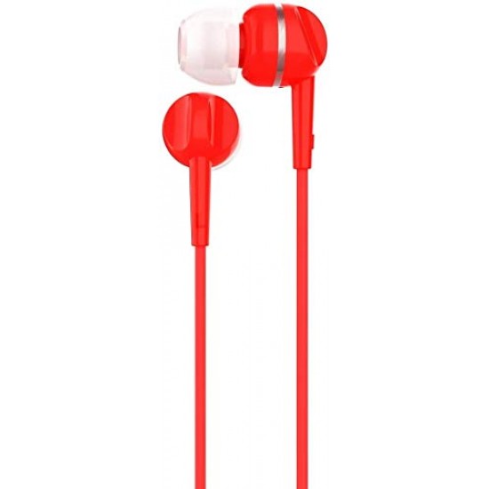 Motorola Pace 105 Wired in Ear Headphone with Mic (Red)