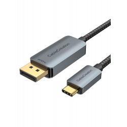 CableCreation 6FT USB C to DisplayPort Cable 4K@60Hz, 2K@165Hz, 2K@144Hz, USB Type C to DP Cable Thunderbolt 3 Compatible with MacBook Pro/Air, iMac