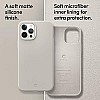 CYRILL Spigen Silicone Collection Soft Gel Fully Body Protection Smooth Back Cover for iPhone 12 / iPhone 12 Pro (Beige, Stone)