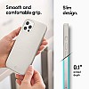 CYRILL Spigen Silicone Collection Soft Gel Fully Body Protection Smooth Back Cover for iPhone 12 / iPhone 12 Pro (Beige, Stone)