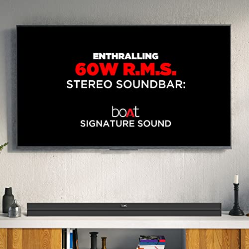 boAt AAVANTE Bar 1300 60W 2.0 Channel Bluetooth Soundbar Signature Sound, Multiple Connectivity (Premium Black) boAt AAVANTE Bar 1300 60W 2.0 Channel Bluetooth Soundbar Signature Sound, Multiple Connectivity (Premium Black)