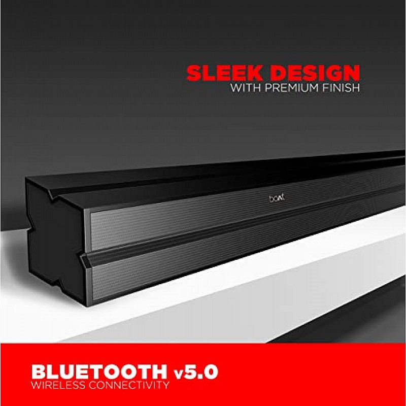 boAt AAVANTE Bar 1300 60W 2.0 Channel Bluetooth Soundbar Signature Sound, Multiple Connectivity (Premium Black)