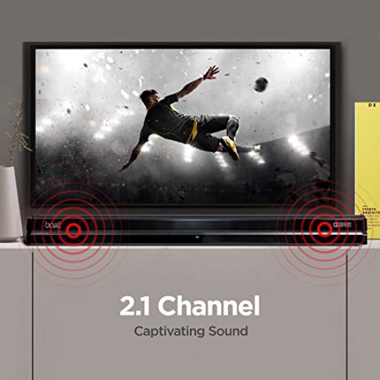 boAt AAVANTE Bar 1700D 120W 2.1 Channel Bluetooth Soundbar with Dolby Audio (Premium Black)
