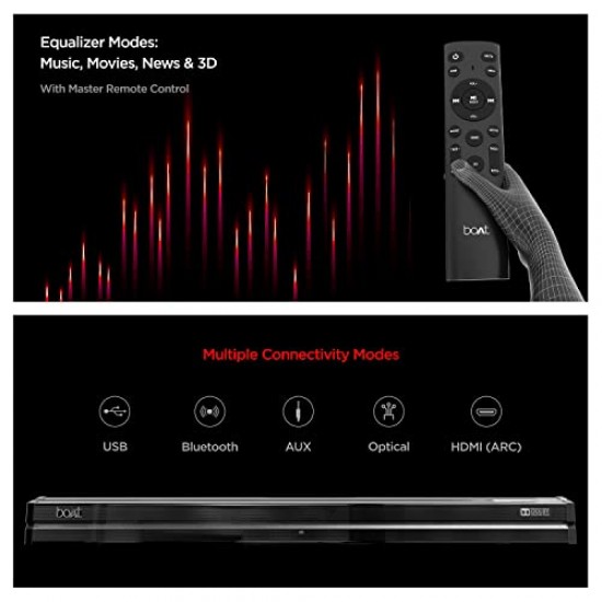 boAt AAVANTE Bar 1700D 120W 2.1 Channel Bluetooth Soundbar with Dolby Audio (Premium Black)