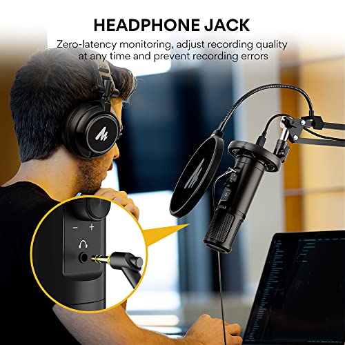 MAONO AU-PM420 USB Podcast Condenser Microphone, Computer Mic with Professional Sound Chipset for Gaming, Streaming MAONO AU-PM420 USB Podcast Condenser Microphone, Computer Mic with Professional Sound Chipset for Gaming, Streaming