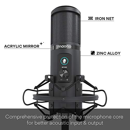 MAONO AU-PM420 USB Podcast Condenser Microphone, Computer Mic with Professional Sound Chipset for Gaming, Streaming MAONO AU-PM420 USB Podcast Condenser Microphone, Computer Mic with Professional Sound Chipset for Gaming, Streaming