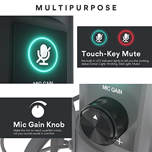 MAONO AU-PM420 USB Podcast Condenser Microphone, Computer Mic with Professional Sound Chipset for Gaming, Streaming MAONO AU-PM420 USB Podcast Condenser Microphone, Computer Mic with Professional Sound Chipset for Gaming, Streaming