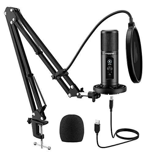 MAONO AU-PM420 USB Podcast Condenser Microphone, Computer Mic with Professional Sound Chipset for Gaming, Streaming MAONO AU-PM420 USB Podcast Condenser Microphone, Computer Mic with Professional Sound Chipset for Gaming, Streaming