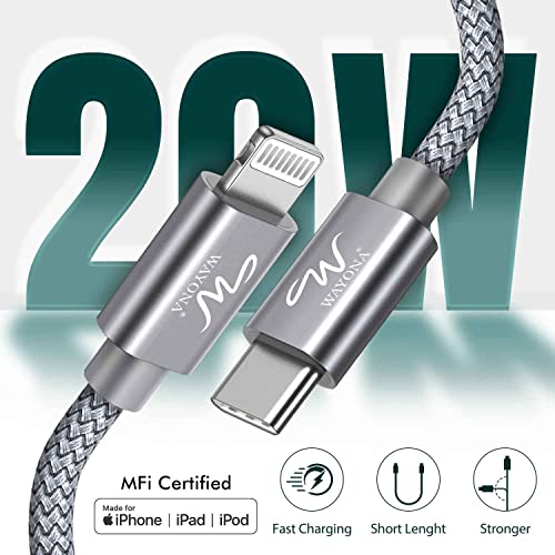 Wayona Type C to Lightning MFI Certified 20W Fast charging Nylon Braided USB C Cable for iPhone Wayona Type C to Lightning MFI Certified 20W Fast charging Nylon Braided USB C Cable for iPhone