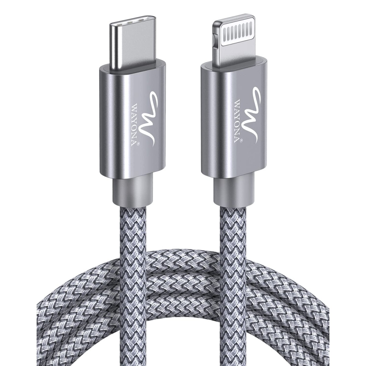 Wayona Type C to Lightning MFI Certified 20W Fast charging Nylon Braided USB C Cable for iPhone