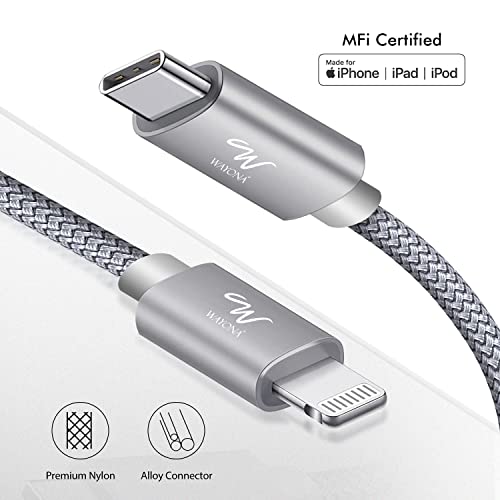 Wayona Type C to Lightning MFI Certified 20W Fast charging Nylon Braided USB C Cable for iPhone Wayona Type C to Lightning MFI Certified 20W Fast charging Nylon Braided USB C Cable for iPhone