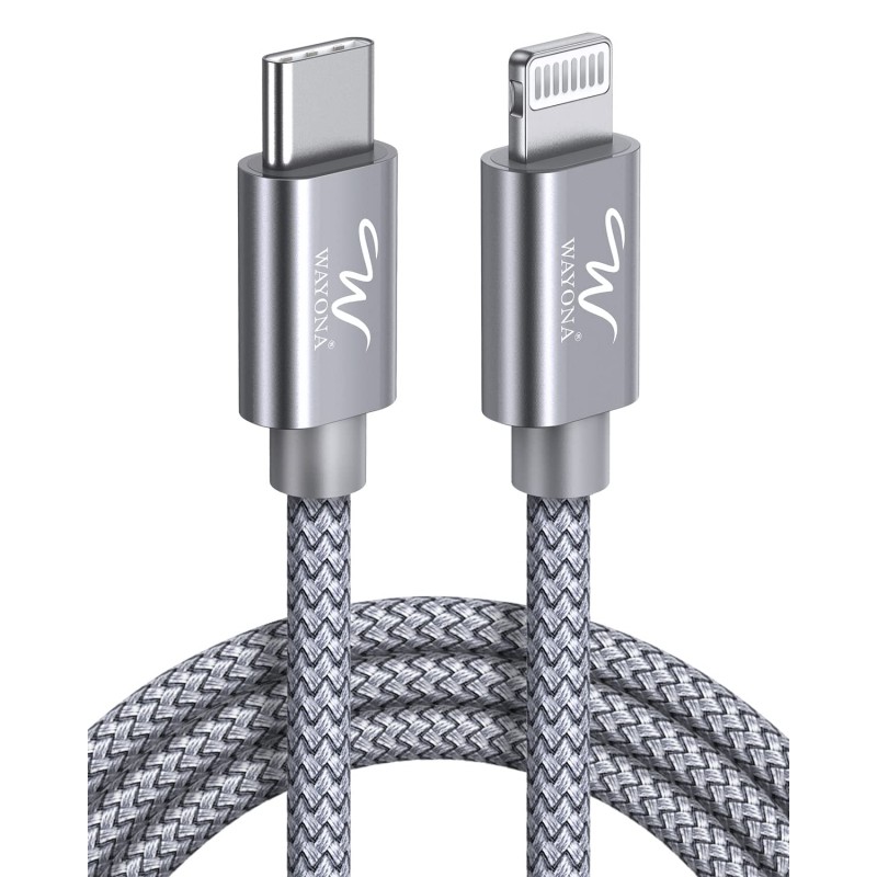 Wayona Type C to Lightning MFI Certified 20W Fast charging Nylon Braided USB C Cable for iPhone 