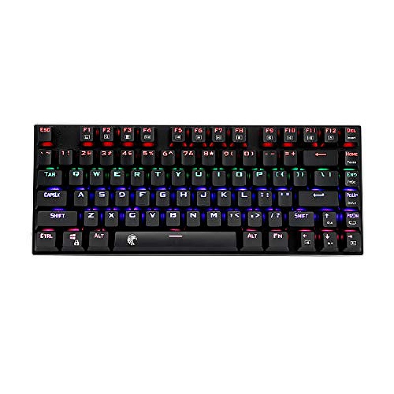 HUO JI 60% Mechanical Gaming Keyboard, E-Yooso Z-88 With Brown Switches, Rainbow Led Backlit