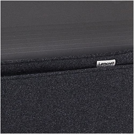 Lenovo Yoga Split Leather and Woollen Felt Sleeve with Magnetic Closure for Laptops - Black