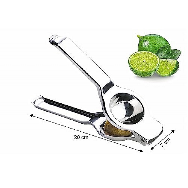 Signoraware Lemon Squeezer with Bottle Opener Food Grade Stainless Steel, Set of 1, Silver