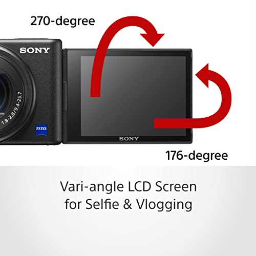 Sony Digital Camera ZV 1 for Content Creators (Compact, Video Eye AF, Flip Screen, in-Built Microphone, Bluetooth Shooting Grip, 4K Vlogging Camera for Content Creation) - Black Sony Digital Camera ZV 1 for Content Creators (Compact, Video Eye AF, Flip Screen, in-Built Microphone, Bluetooth Shooting Grip, 4K Vlogging Camera for Content Creation) - Black