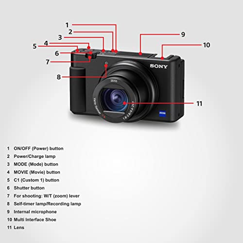Sony Digital Camera ZV 1 for Content Creators (Compact, Video Eye AF, Flip Screen, in-Built Microphone, Bluetooth Shooting Grip, 4K Vlogging Camera for Content Creation) - Black Sony Digital Camera ZV 1 for Content Creators (Compact, Video Eye AF, Flip Screen, in-Built Microphone, Bluetooth Shooting Grip, 4K Vlogging Camera for Content Creation) - Black