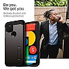 Spigen TPU, PC Tough Armor Back Cover Case Compatible for Google Pixel 5 (Gunmetal)