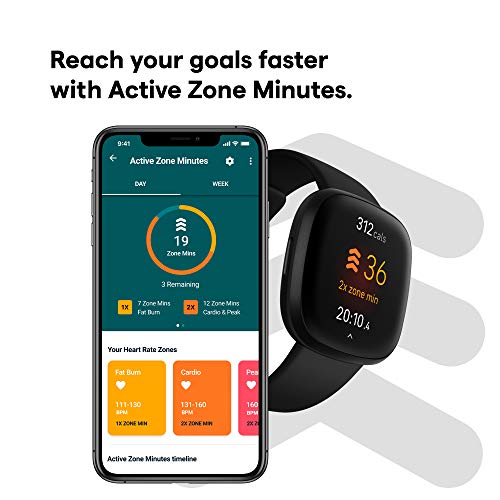 Fitbit Versa 3 Health & Fitness Smartwatch with GPS, 24/7 Heart Rate, Alexa Built-in Fitbit Versa 3 Health & Fitness Smartwatch with GPS, 24/7 Heart Rate, Alexa Built-in