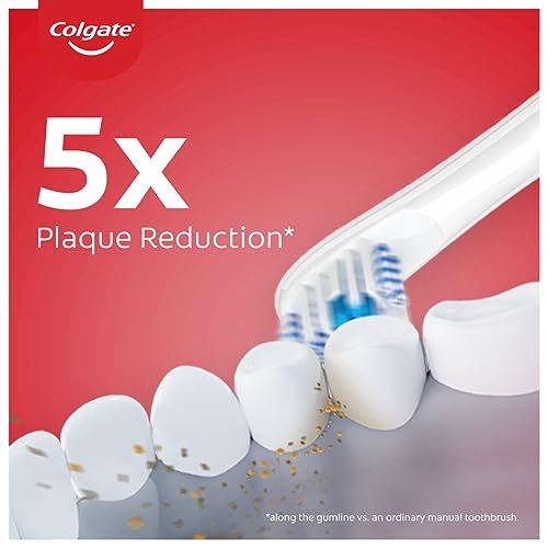 Colgate Proclinical 500R Whitening Rechargeable Sonic Toothbrush, Electric Toothbrush for adults with Soft & Spiral Bristles, Dual-Brushing Mode Colgate Proclinical 500R Whitening Rechargeable Sonic Toothbrush, Electric Toothbrush for adults with Soft & Spiral Bristles, Dual-Brushing Mode