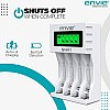 ENVIE® (ECR 11 MC) SprintX Ultra Fast Charger for Rechargeable Batteries AA & AAA Ni-mh, with LCD Display - (White)