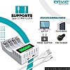 ENVIE® (ECR 11 MC) SprintX Ultra Fast Charger for Rechargeable Batteries AA & AAA Ni-mh, with LCD Display - (White)