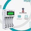 ENVIE® (ECR 11 MC) SprintX Ultra Fast Charger for Rechargeable Batteries AA & AAA Ni-mh, with LCD Display - (White)