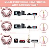 OneOdio Pro-10 Over Ear Headphone, Wired DJ Bass Headsets (Grey Pink)