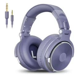 OneOdio Pro-10 Over Ear Headphone, Wired DJ Bass Headsets with 50mm Driver, Foldable Lightweight Headphones with Shareport and Mic  (Light Blue)