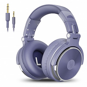 OneOdio Pro-10 Over Ear Headphone, Wired DJ Bass Headsets with 50mm Driver, Foldable Lightweight Headphones with Shareport and Mic  (Light Blue)