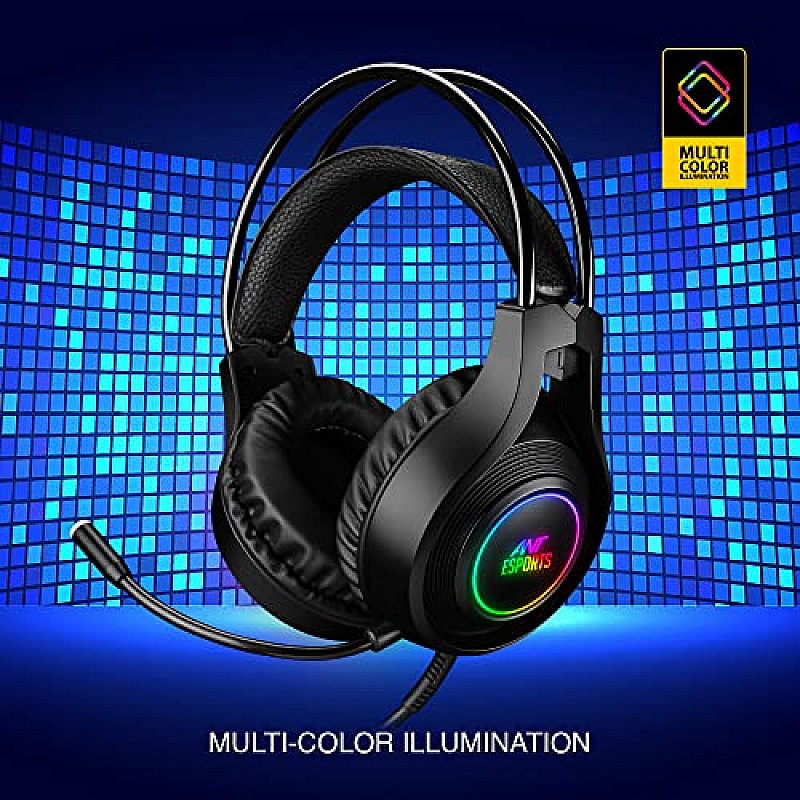 Ant Esports H570 7.1USB Surround Sound Gaming Headset with – Black